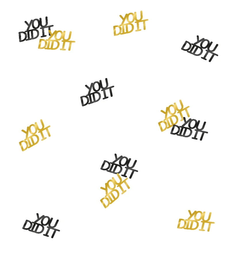 Erfolgreicher Tisch Konfetti Schwarz Gold You Did It 14gr