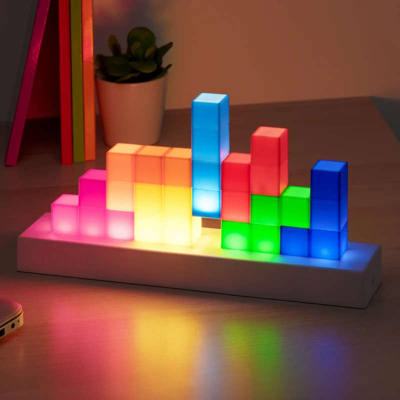 Tetris Dekolampe mit 3 Leuchtmodi